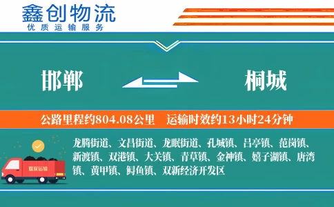 邯郸到桐城物流公司