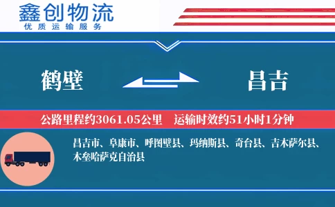 鹤壁到昌吉物流公司