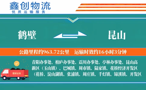 鹤壁到昆山物流公司