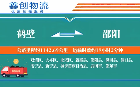 鹤壁到邵阳物流公司