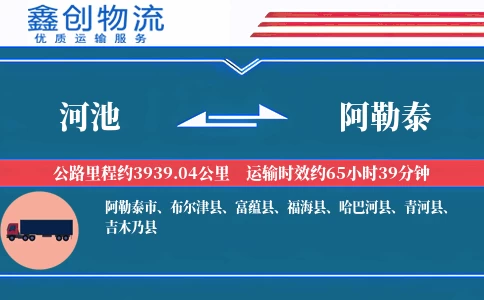 河池到阿勒泰物流公司