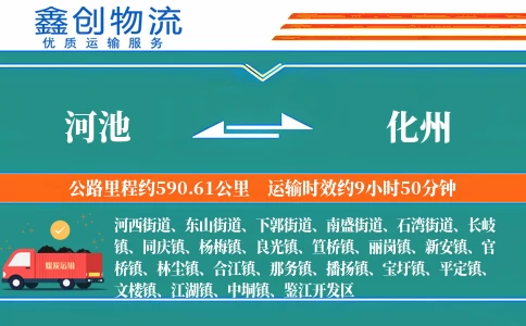 河池到化州物流公司