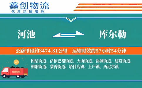 河池到库尔勒物流公司