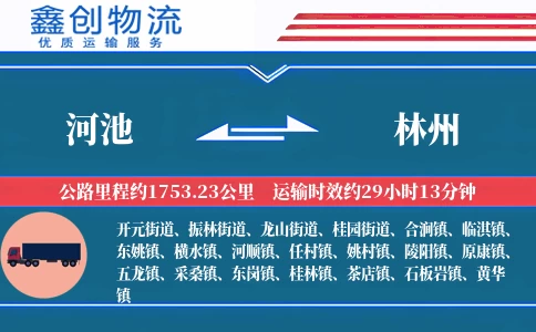 河池到林州物流公司