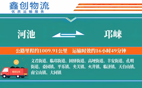 河池到邛崃物流公司