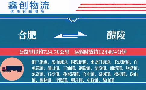 合肥到醴陵物流公司