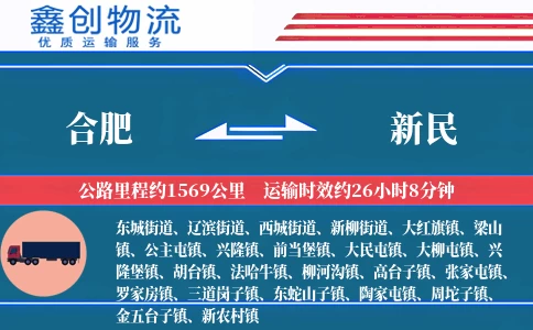 合肥到新民物流公司