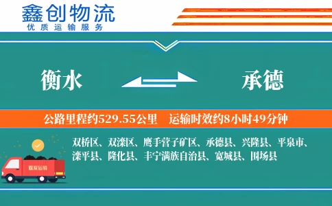 衡水到承德物流公司