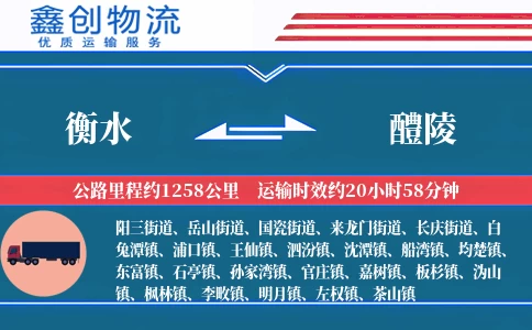 衡水到醴陵物流公司