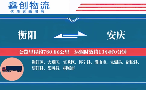 衡阳到安庆物流公司