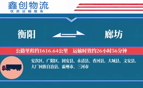 衡阳到廊坊物流公司