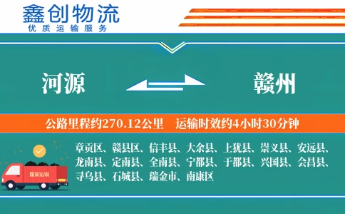 河源到赣州物流公司