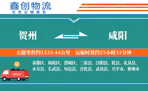 贺州到咸阳物流公司