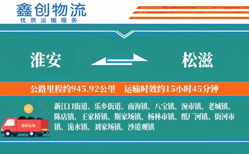 淮安到松滋物流公司