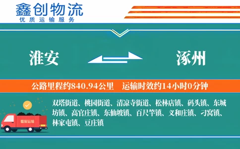 淮安到涿州物流公司