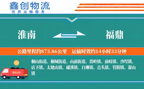 淮南到福鼎物流公司