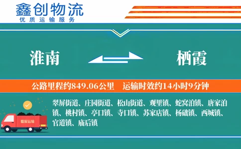 淮南到栖霞物流公司