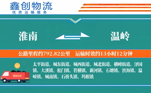 淮南到温岭物流公司