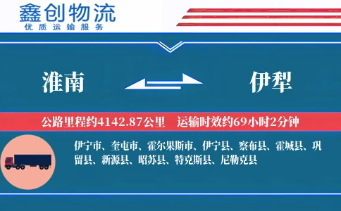 淮南到伊犁物流公司
