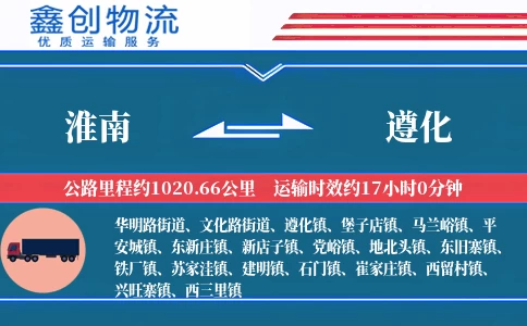 淮南到遵化物流公司