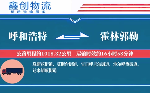 呼和浩特到霍林郭勒物流公司