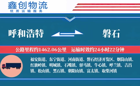 呼和浩特到磐石物流公司