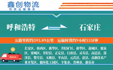 呼和浩特到石家庄物流公司