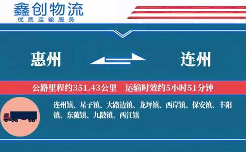 惠州到连州物流公司
