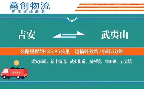 吉安到武夷山物流公司