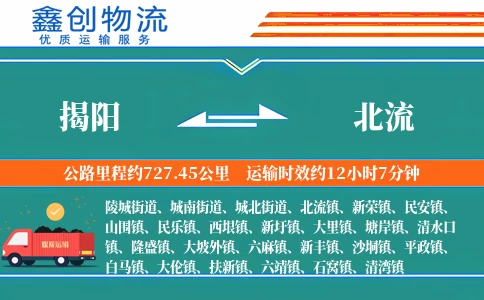 揭阳到北流物流公司