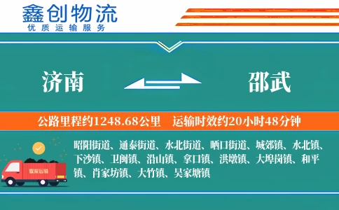 济南到邵武物流公司