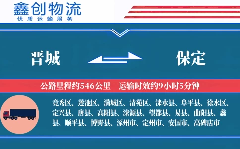 晋城到保定物流公司