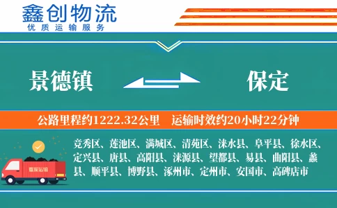 景德镇到保定物流公司