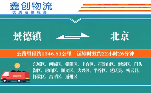 景德镇到北京物流公司