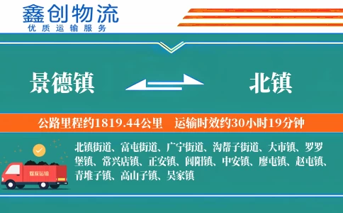 景德镇到北镇物流公司