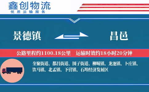 景德镇到昌邑物流公司