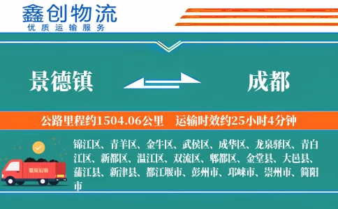 景德镇到成都物流公司