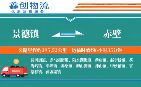 景德镇到赤壁物流公司