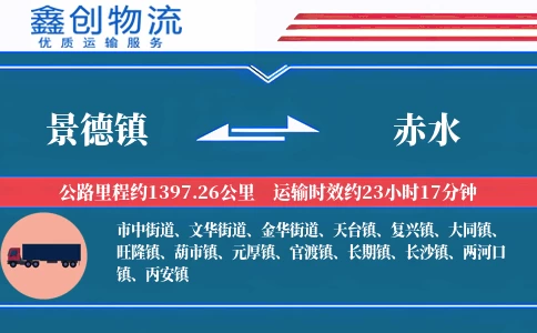 景德镇到赤水物流公司