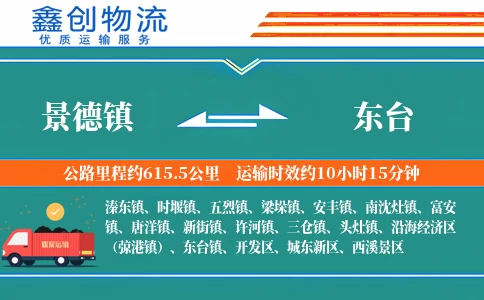 景德镇到东台物流公司