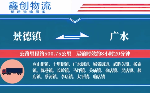 景德镇到广水物流公司