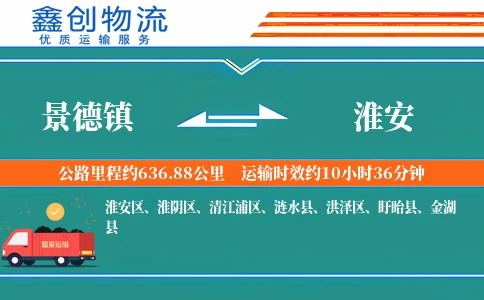 景德镇到淮安物流公司