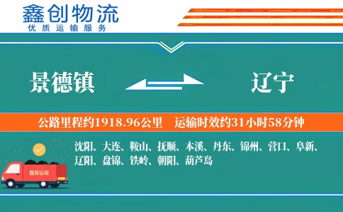 景德镇到辽宁物流公司