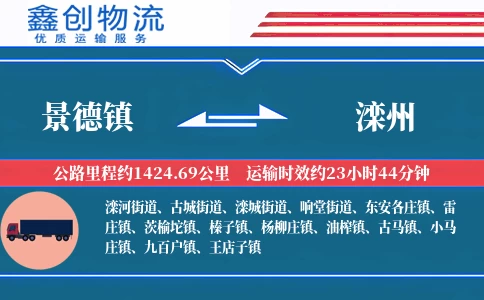 景德镇到滦州物流公司