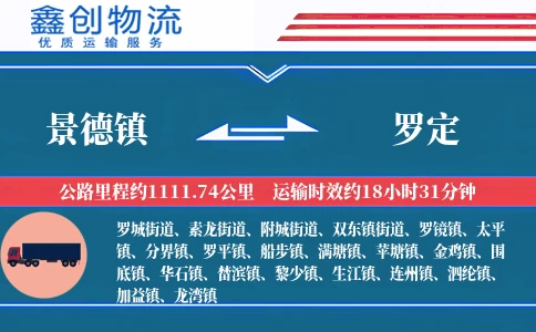 景德镇到罗定物流公司