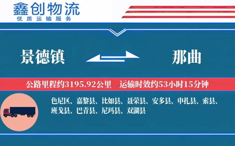 景德镇到那曲物流公司