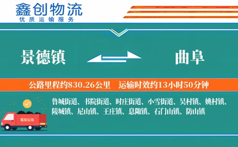 景德镇到曲阜物流公司