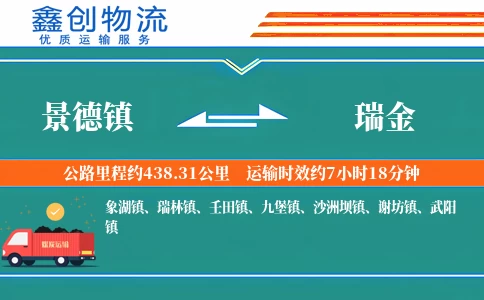 景德镇到瑞金物流公司