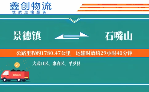 景德镇到石嘴山物流公司