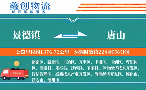 景德镇到唐山物流公司